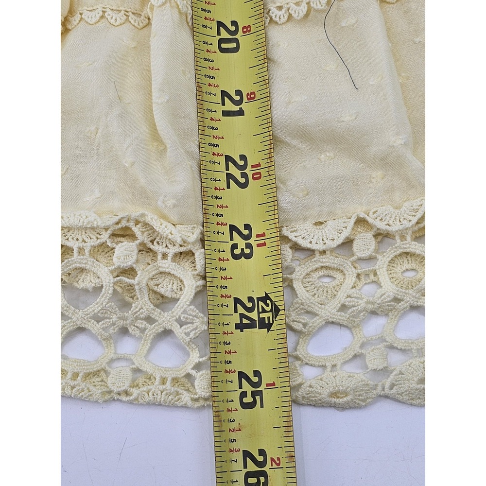 Free People Cruel Intentions Mini Dress in‎ Lemon Yellow Crochet Skater | Size 0 - Picture 7 of 8